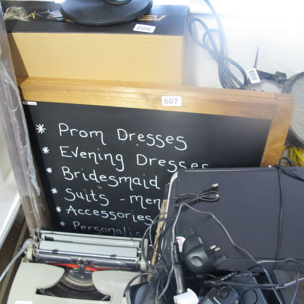 Lot 607: A frame blackboard