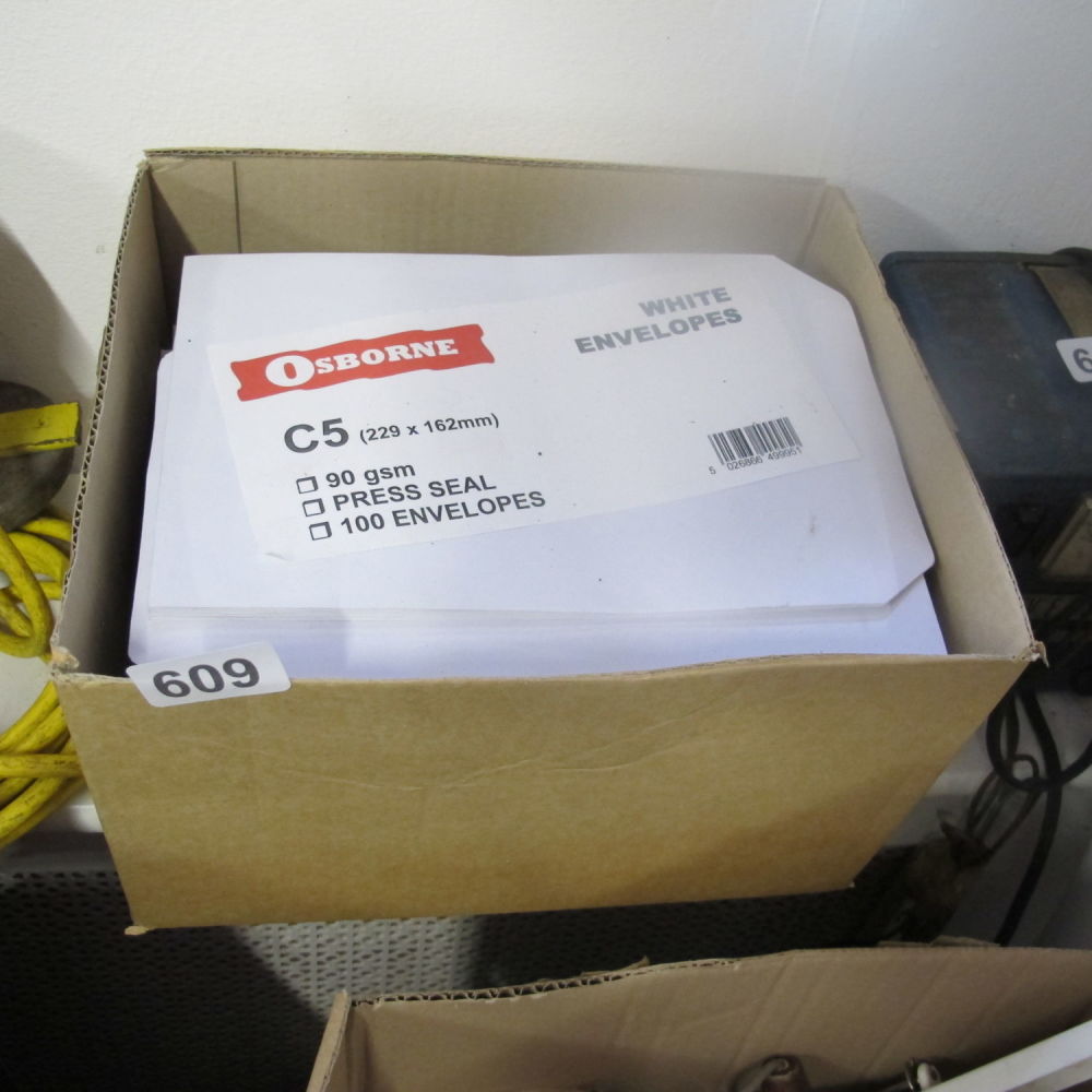 Lot 609: box of envelopes