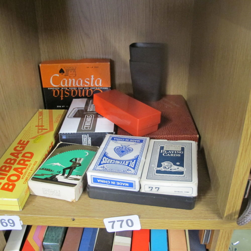 Lot 770: Playing cards etc