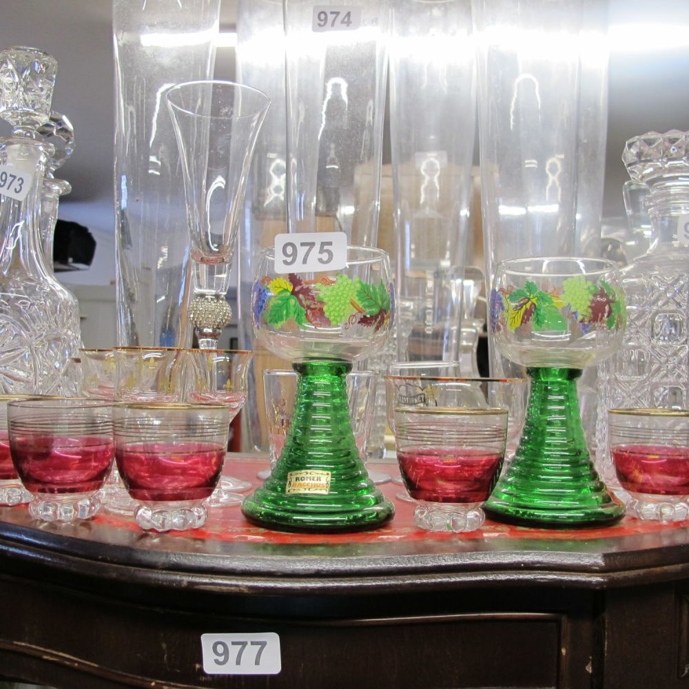 Lot 975: Hock glasses
