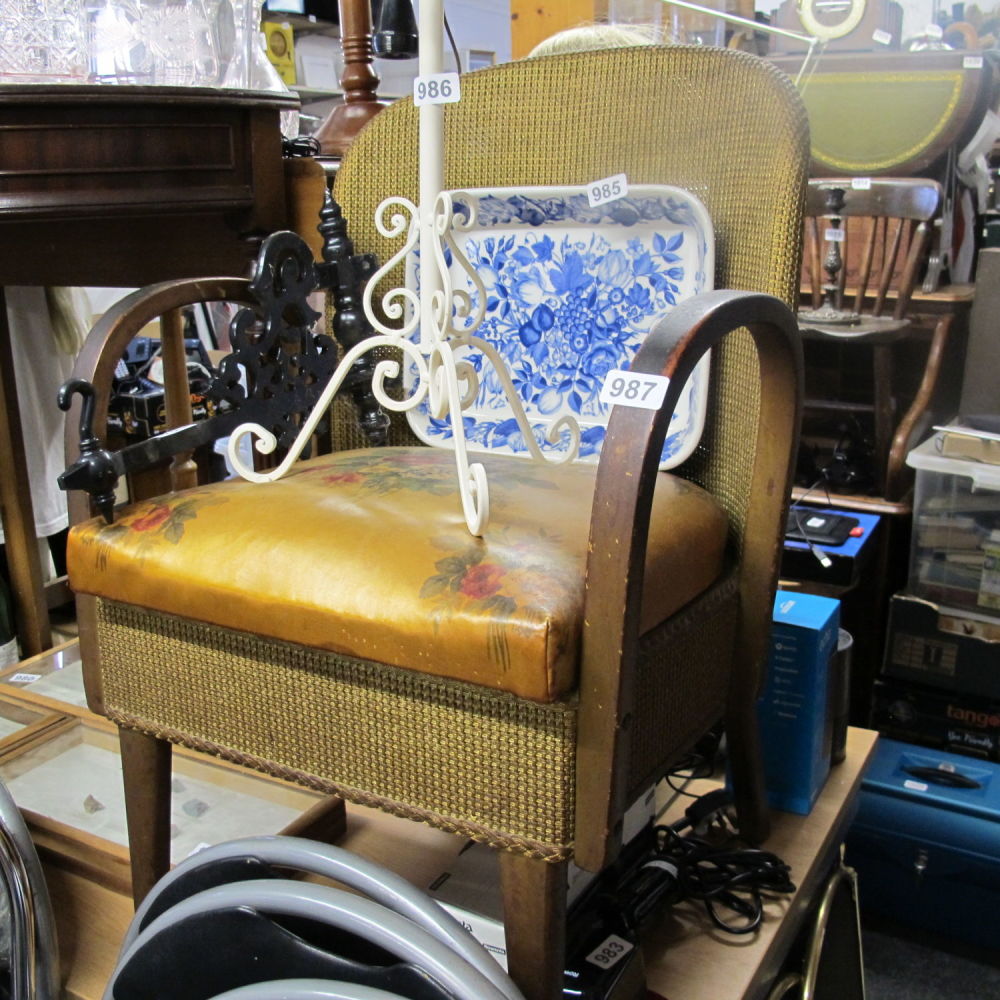 Lot 987: Vintage Lloyd Loom chair