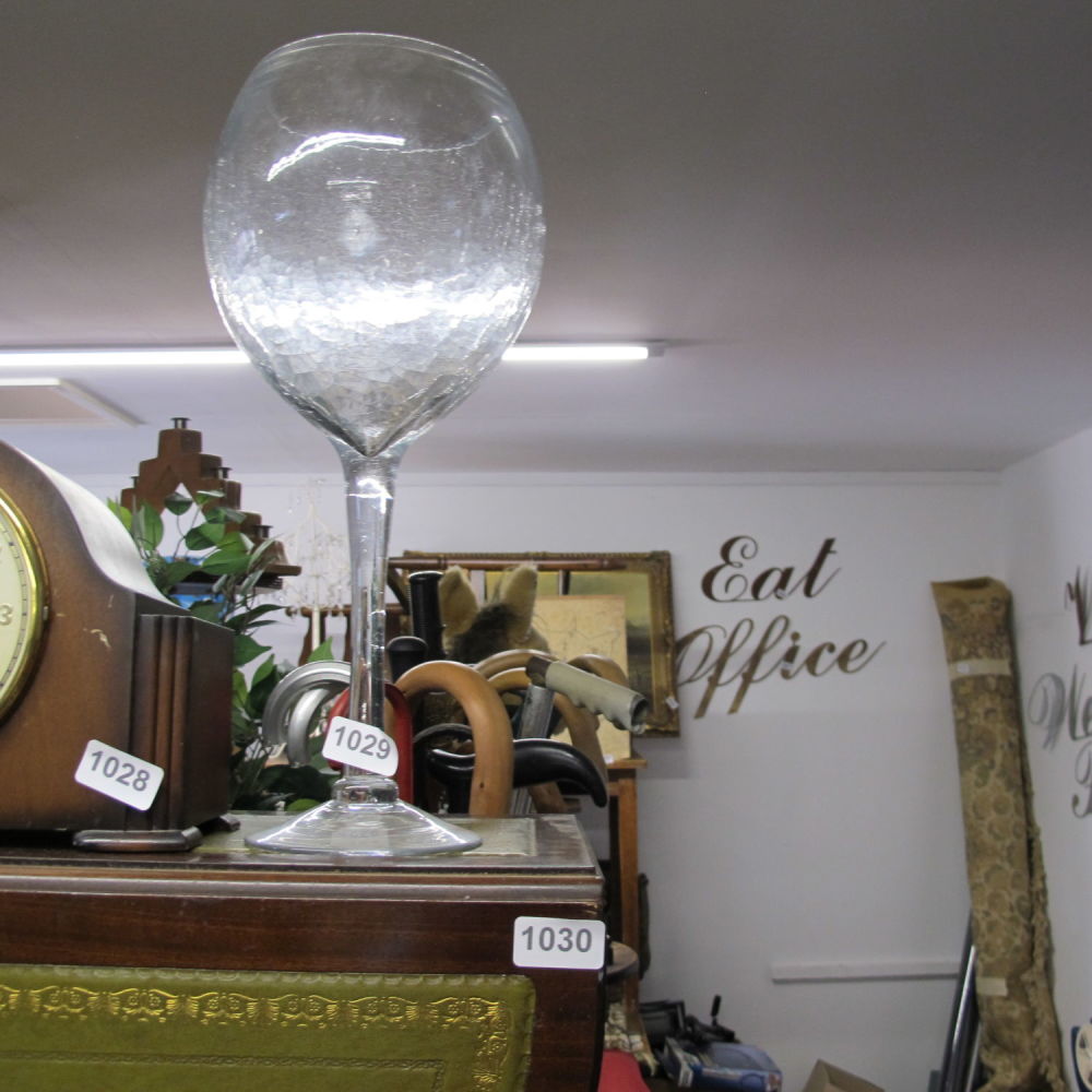 Lot 1029: Oversized glass goblet vase