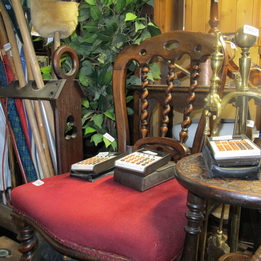 Lot 1040: Antique barleytwist chair