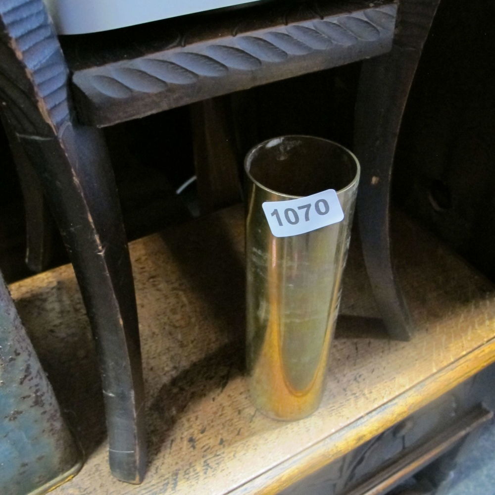 Lot 1070: Brass vase