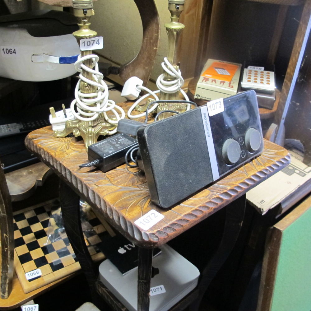 Lot 1072: Vintage carved top table