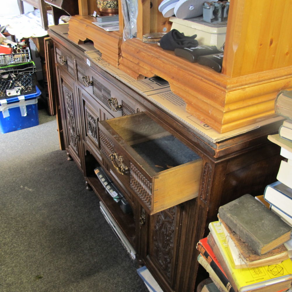 Lot 1096: Quality hand made carved dresser