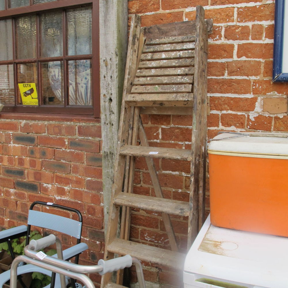 Lot 1170: Wooden stepladder