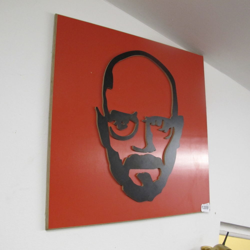 Lot 1209: Colonel Sanders wooden wall art