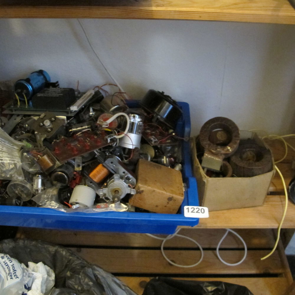 Lot 1220: Box of misc. electrics