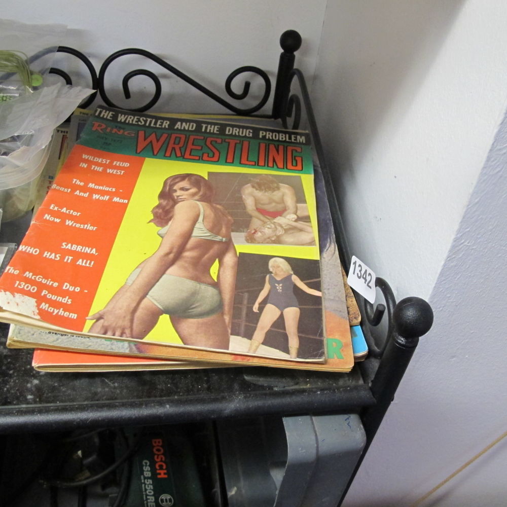 Lot 1342: Vintage wrestling magazines
