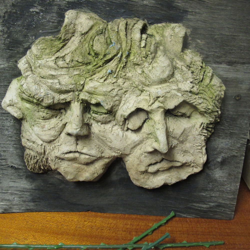 Lot 154: Really unusual wall sculpt art piece on a...