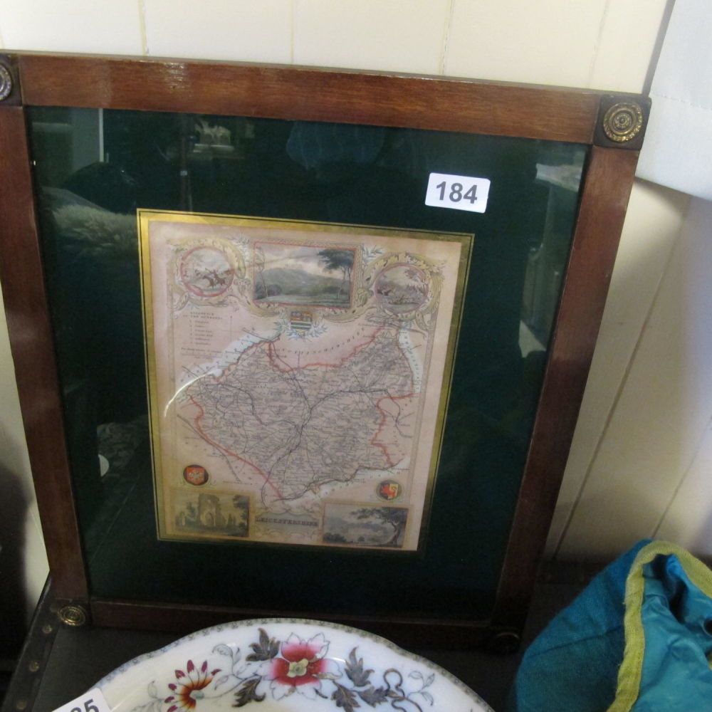 Lot 184: Detailed map of Leicestershire
