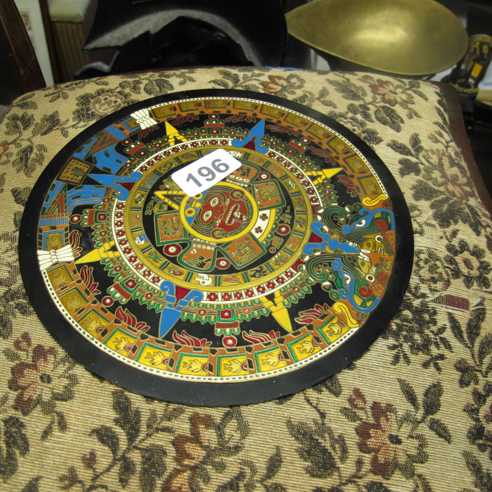 Lot 196: The sun stone of Aztec calendar from Mexico