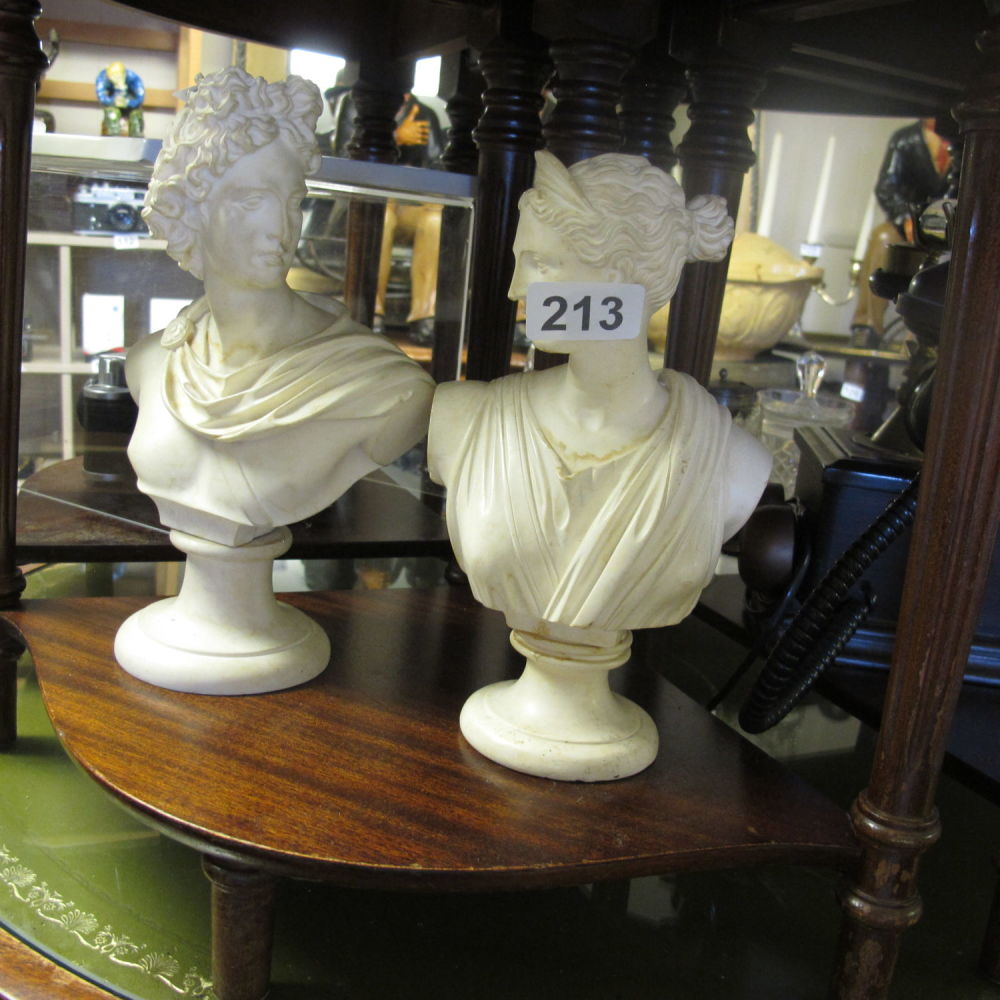 Lot 213: Two Grecian busts