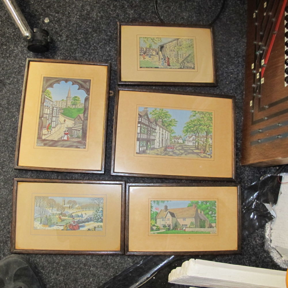 Lot 250: Five beautiful silk embroider pictures dating back to...