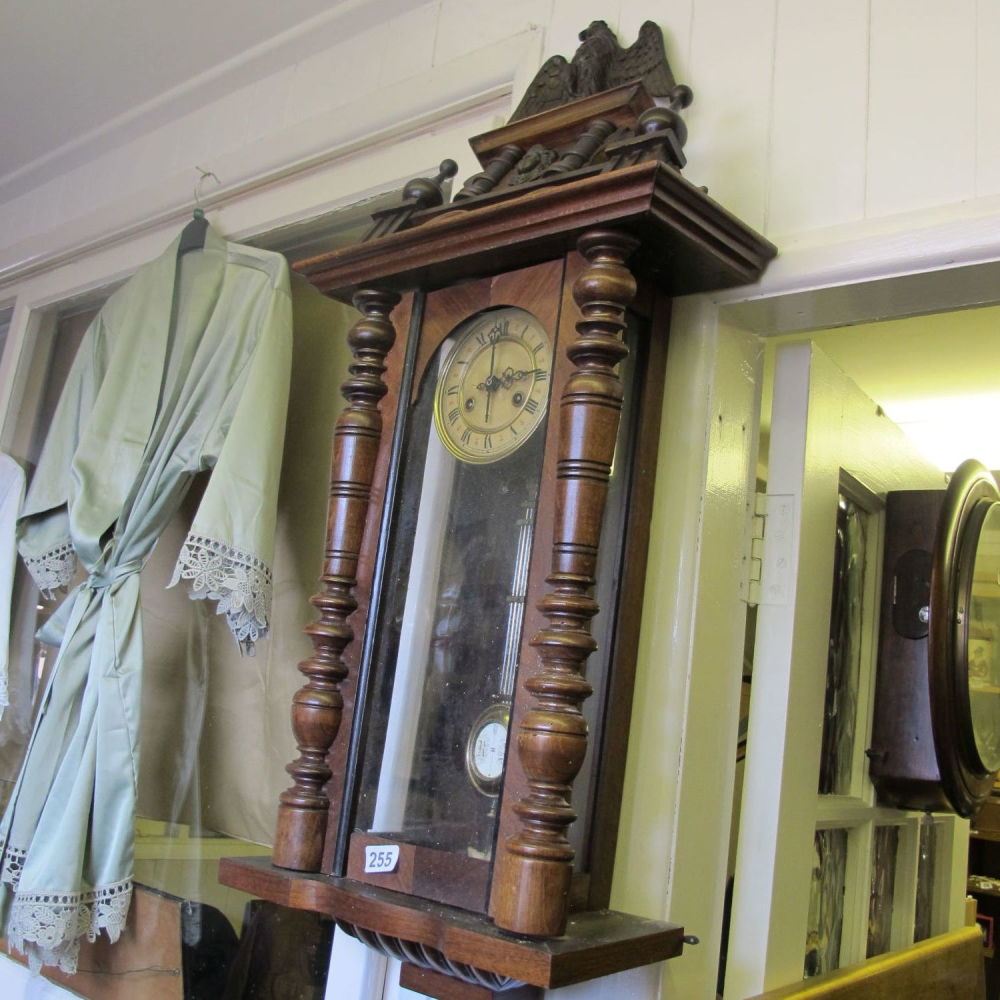 Lot 255: antique wall clock