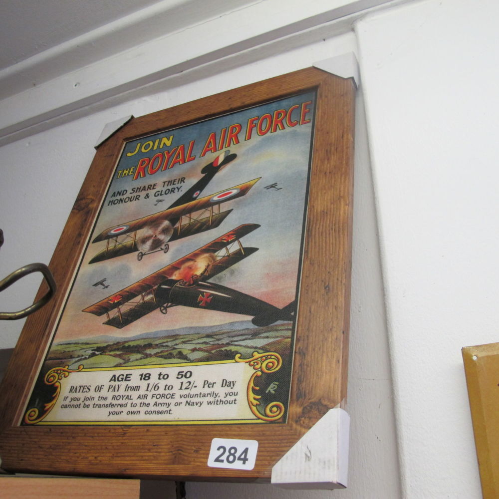 Lot 284: A Royal Air Force framed wall print