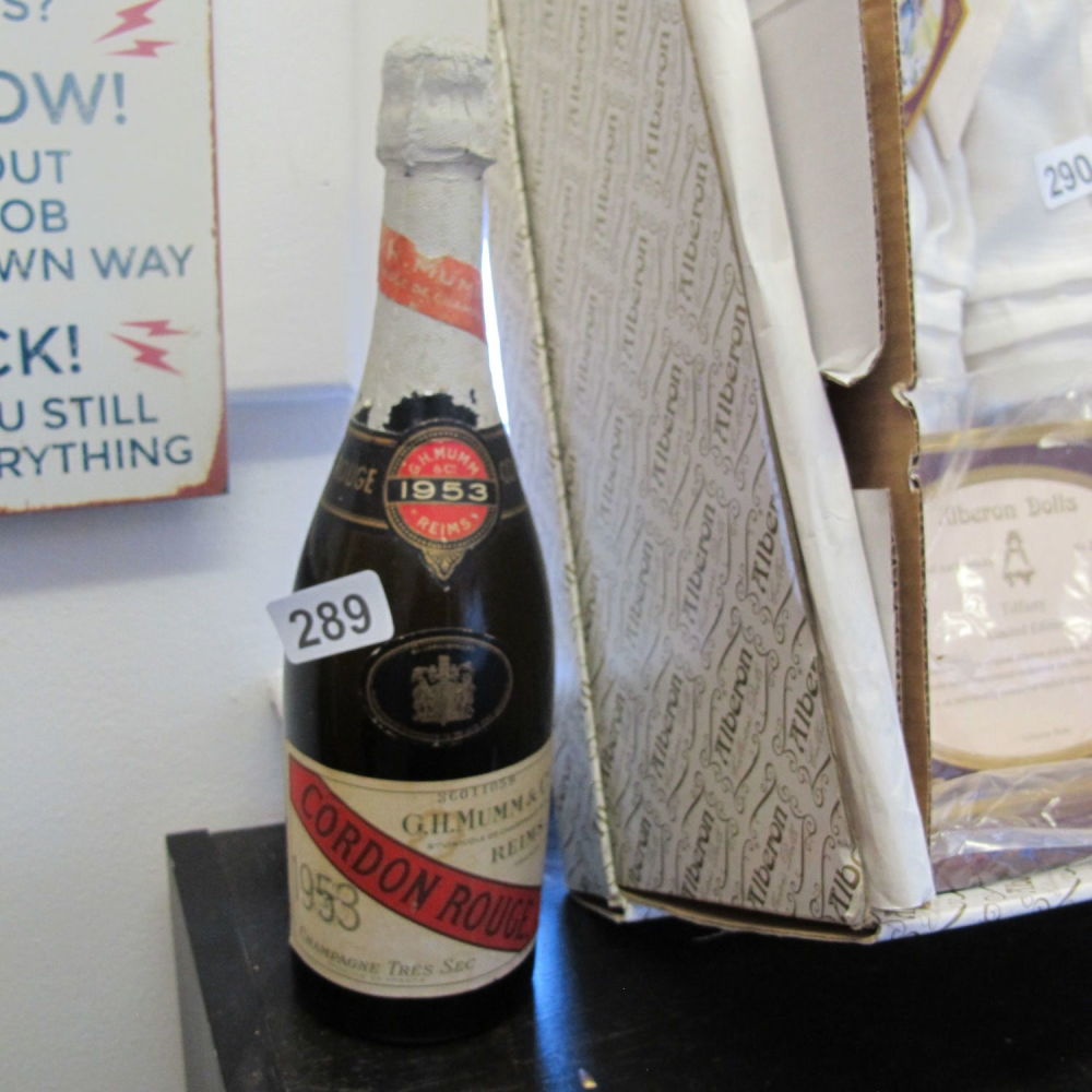 Lot 289: a vintage sealed full gordon rouge champagne brut...