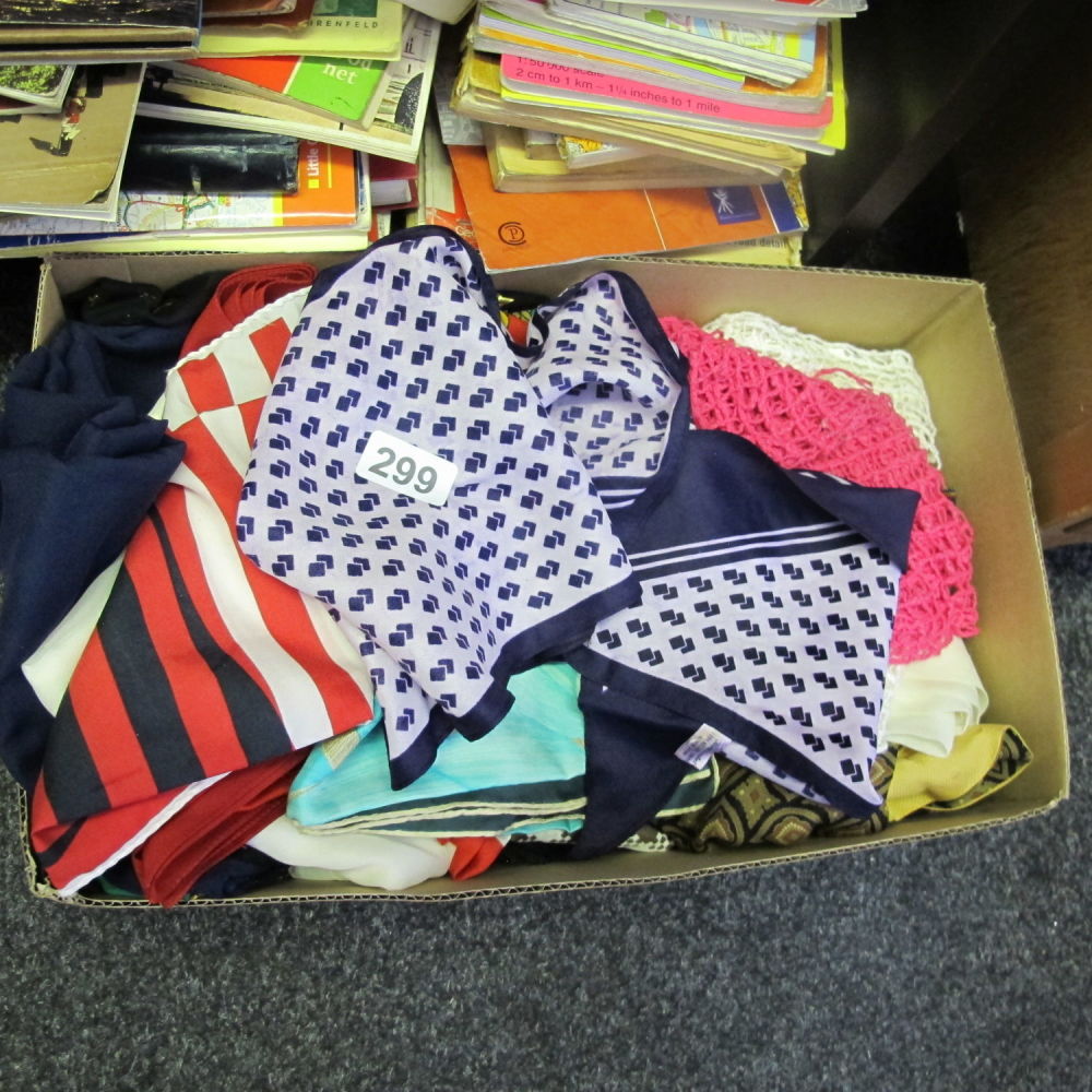 Lot 299: A large box of various ladies scarfs