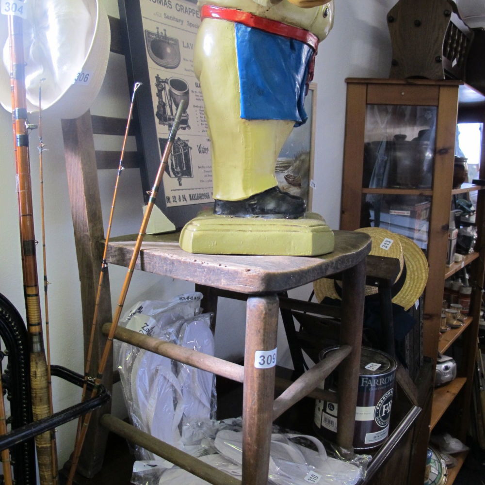 Lot 309: solid vintage wooden chair