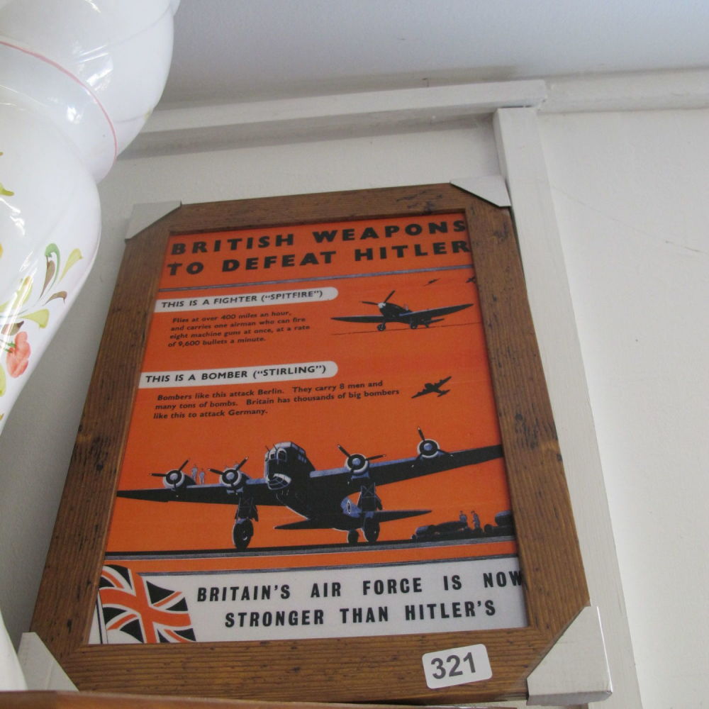 Lot 321: reproduction RAF advertising sign