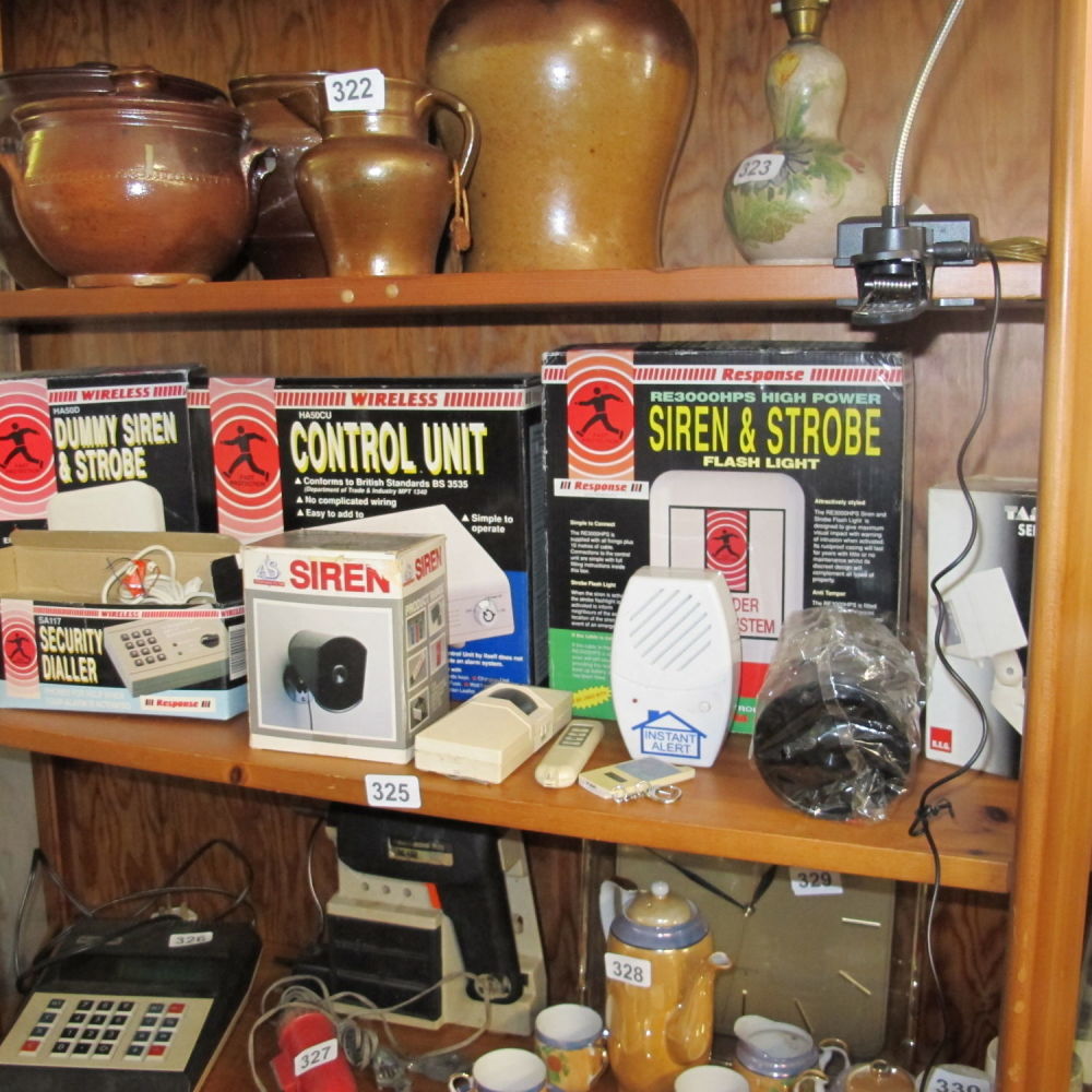 Lot 325: A huge bundle of security alarm items for...