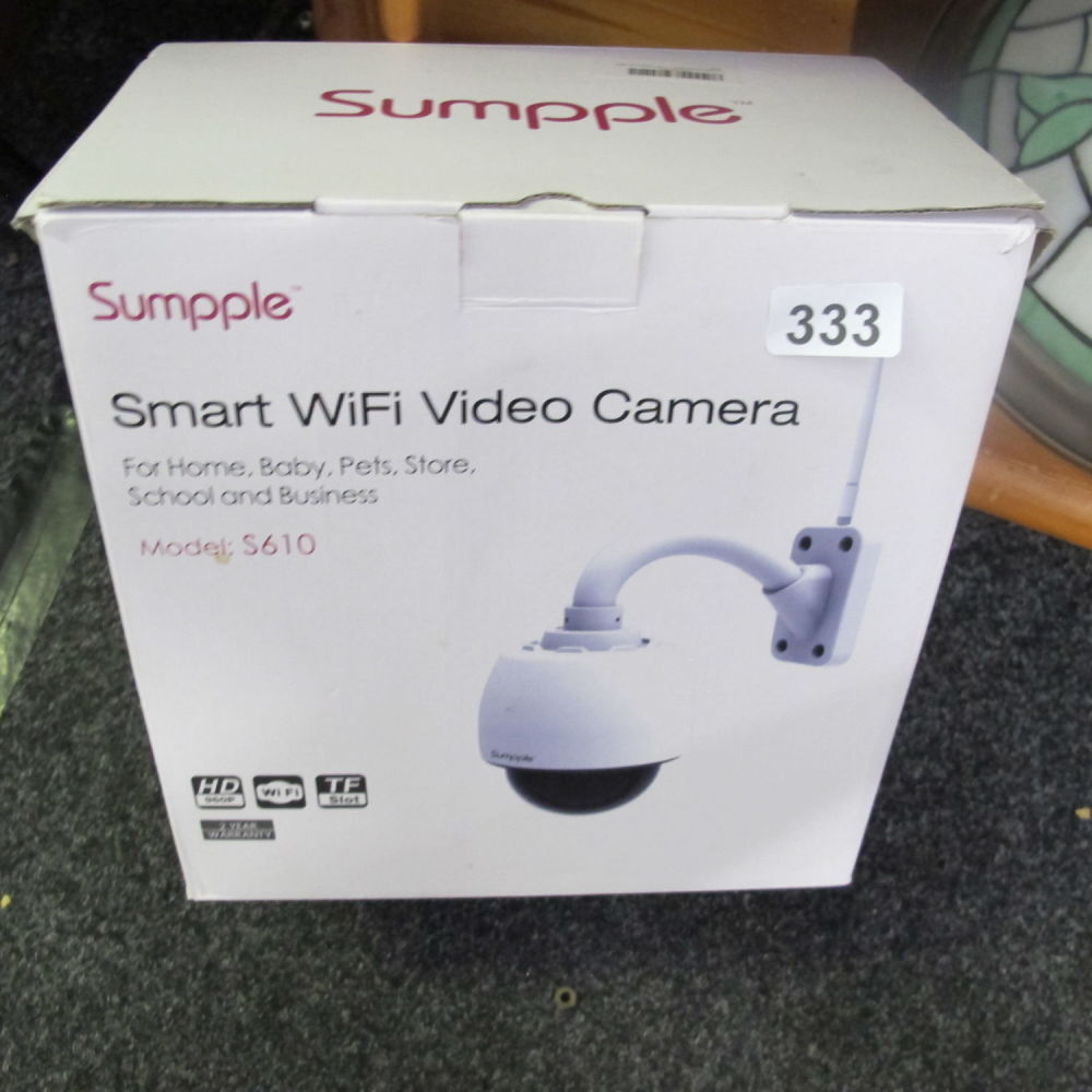 Lot 333: Summple 360 degree wifi enabled wall mounted video...