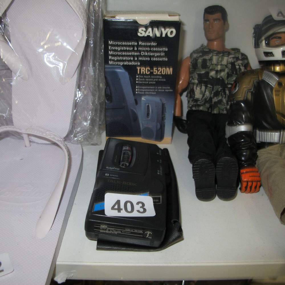 Lot 403: Sanyo TRC 520M voice activated micro recorder