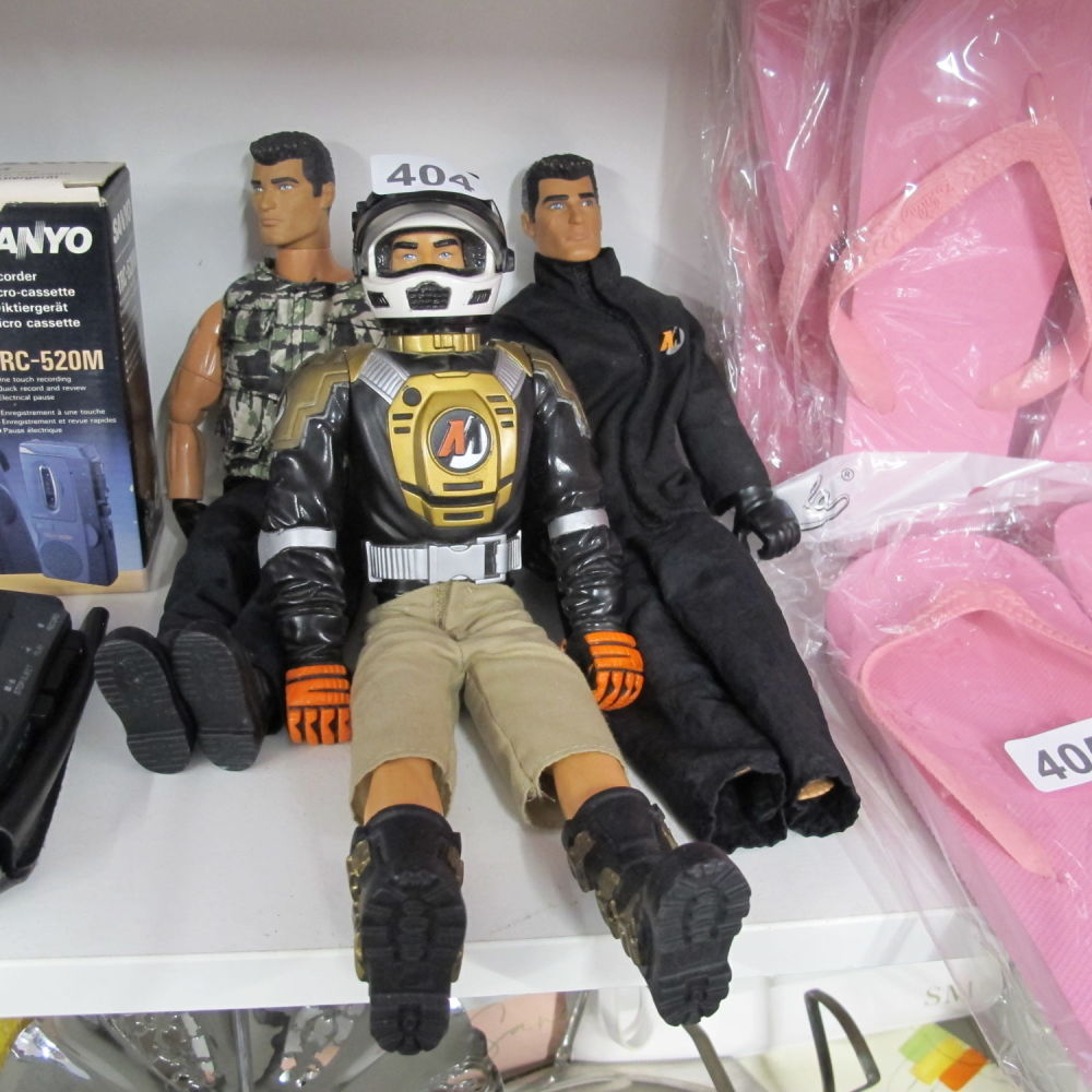 Lot 404: three collectible action men