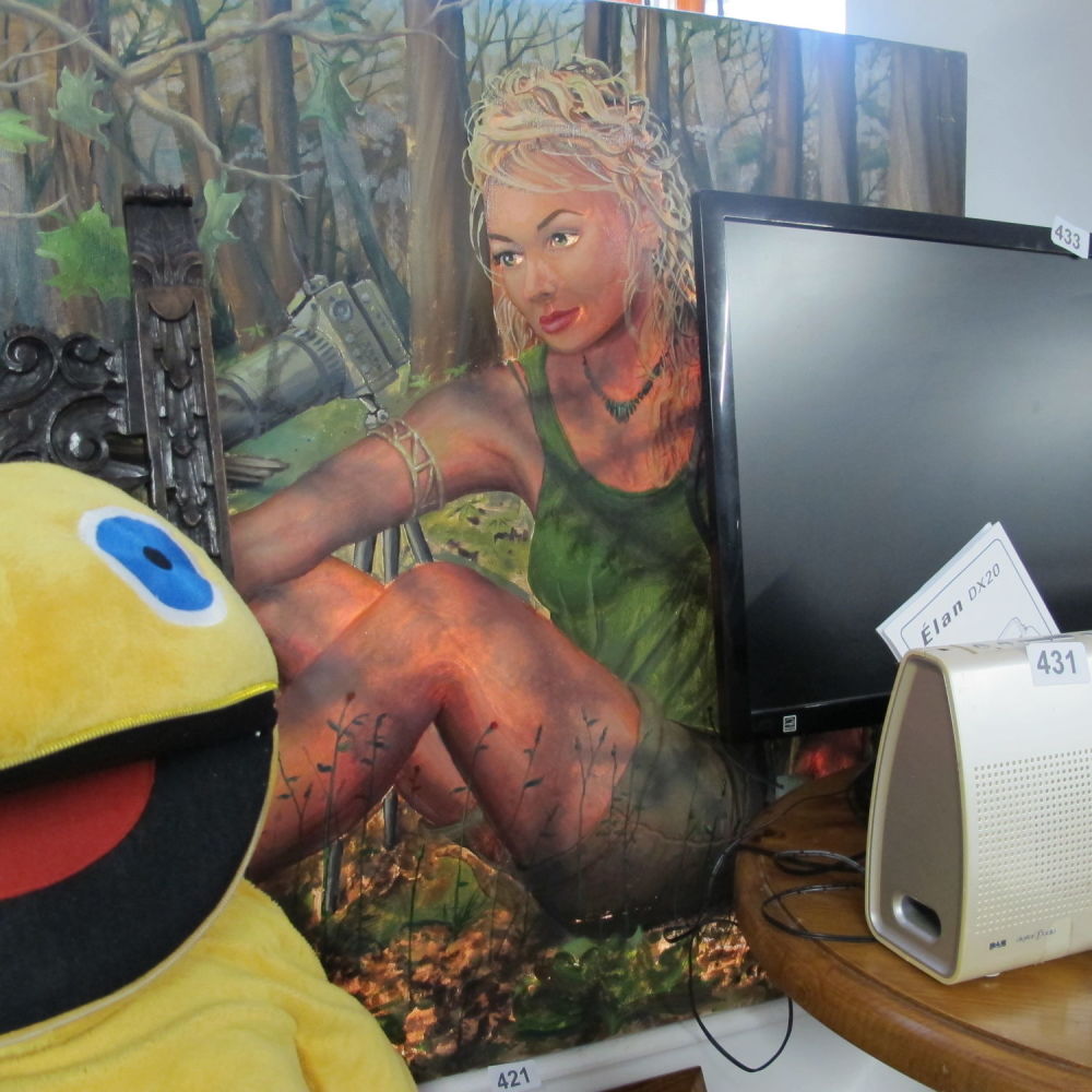 Lot 421: a large original oil on canvas by known...