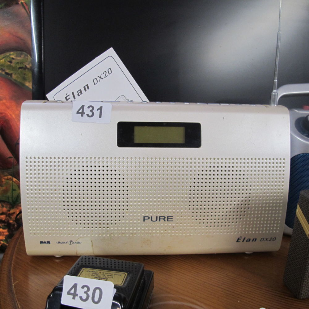 Lot 431: Pure DAB radio with instructions