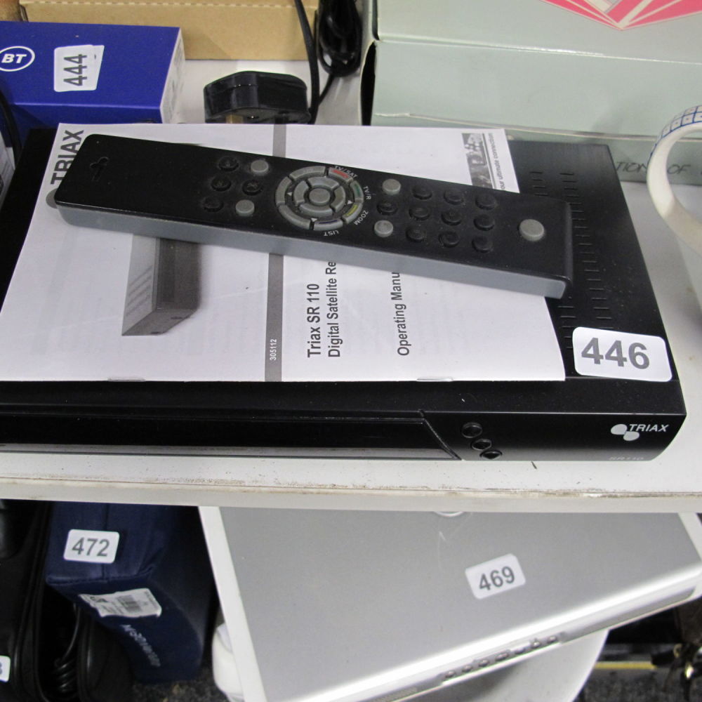 Lot 446: Triax SR110 Free-to-air Satellite Receiver