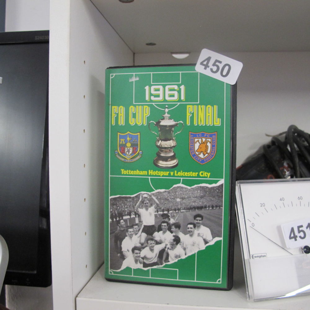 Lot 450: tottenham v leicester 1961 final vhs tape