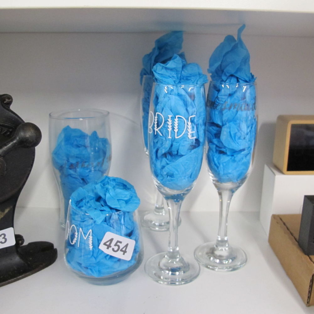 Lot 454: wedding day glassware
