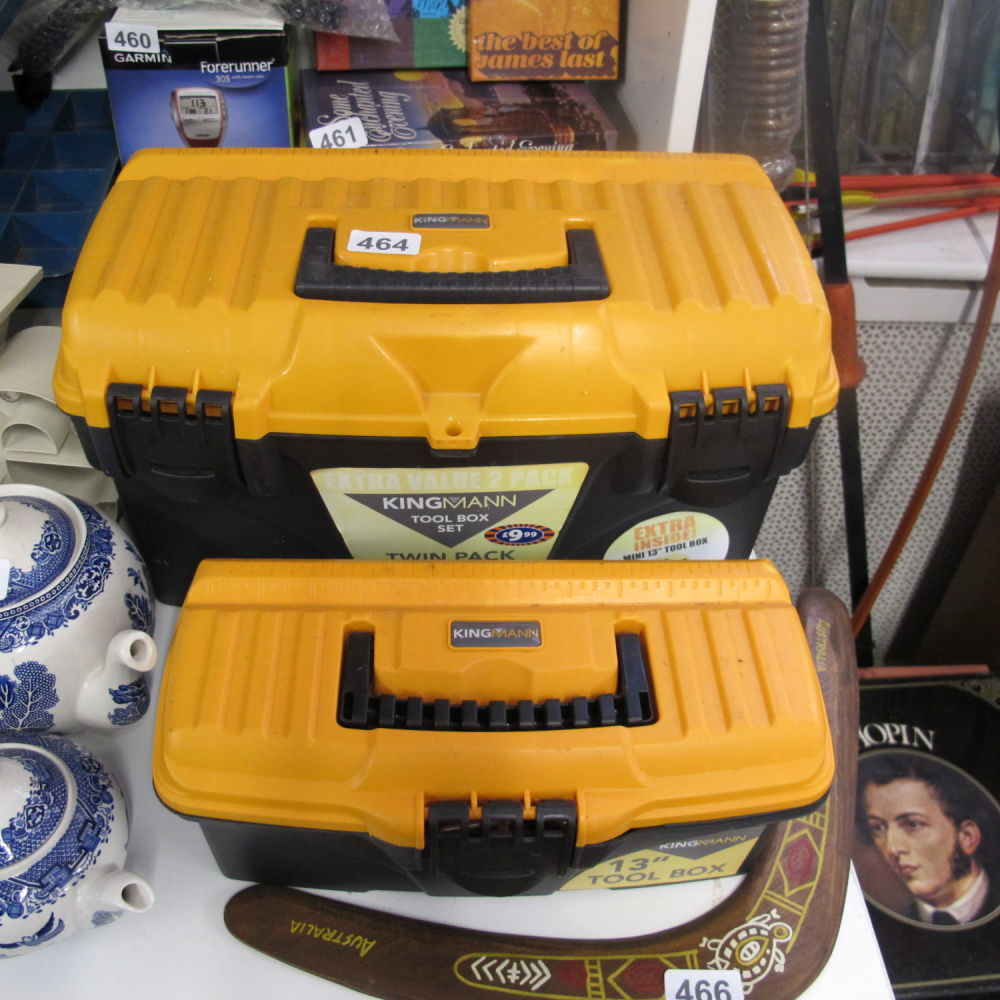 Lot 464: his and hers matching tool boxes