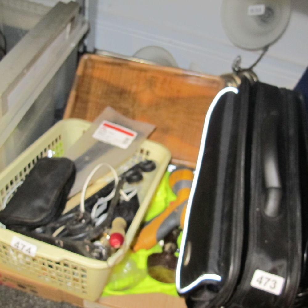 Lot 474: box of misc tools etc