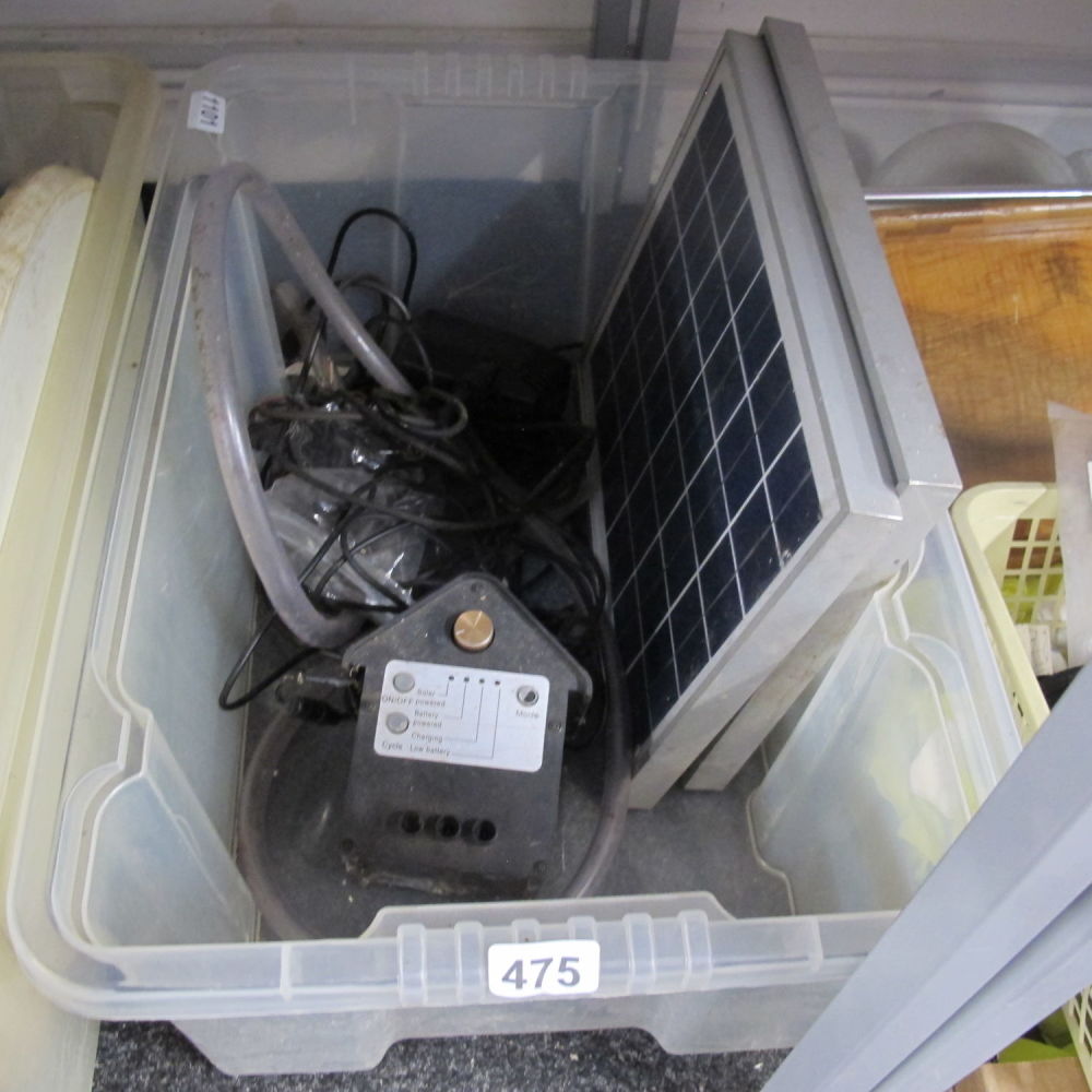 Lot 475: ## solar powered water pump