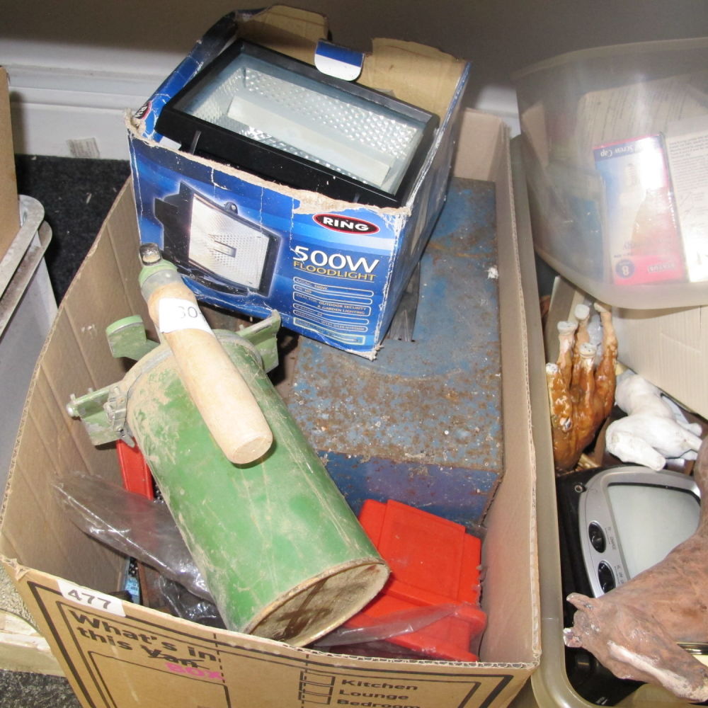 Lot 477: box of misc tools etc