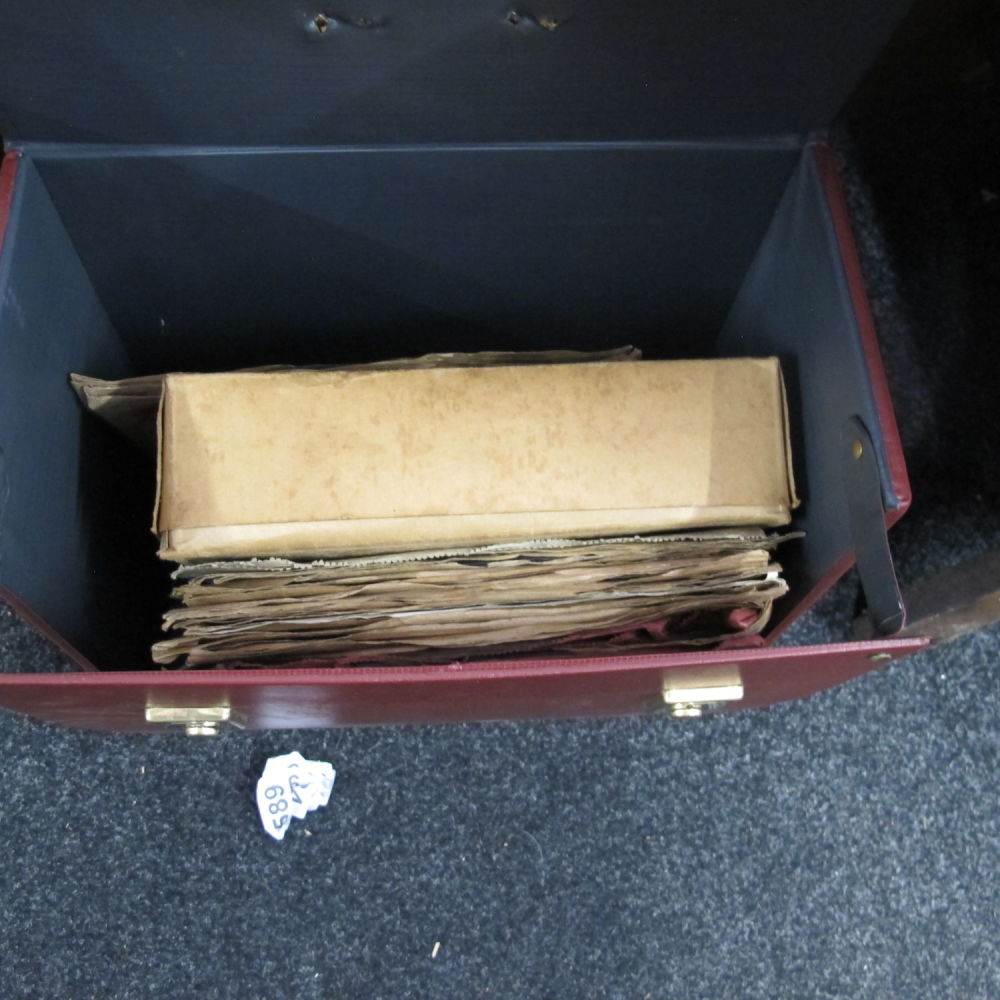Lot 493:  a case of 78 RPM records