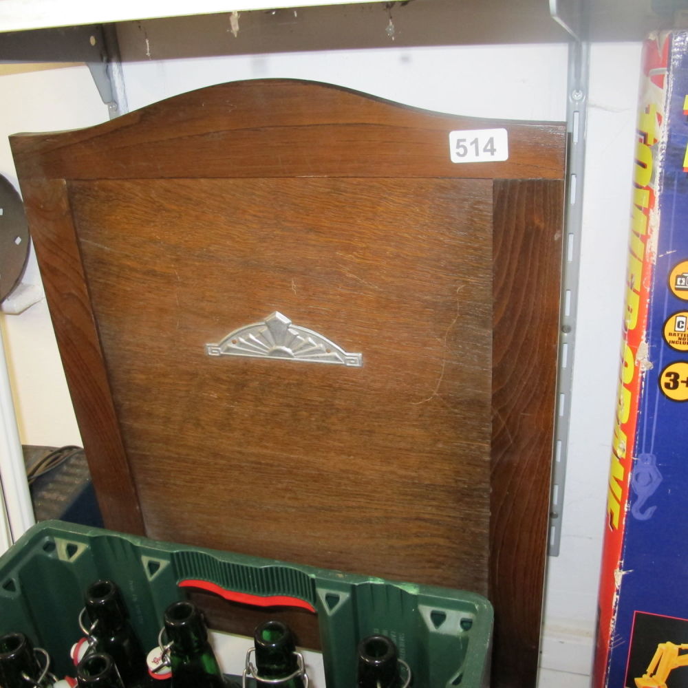 Lot 514: vintage wooden fire guard