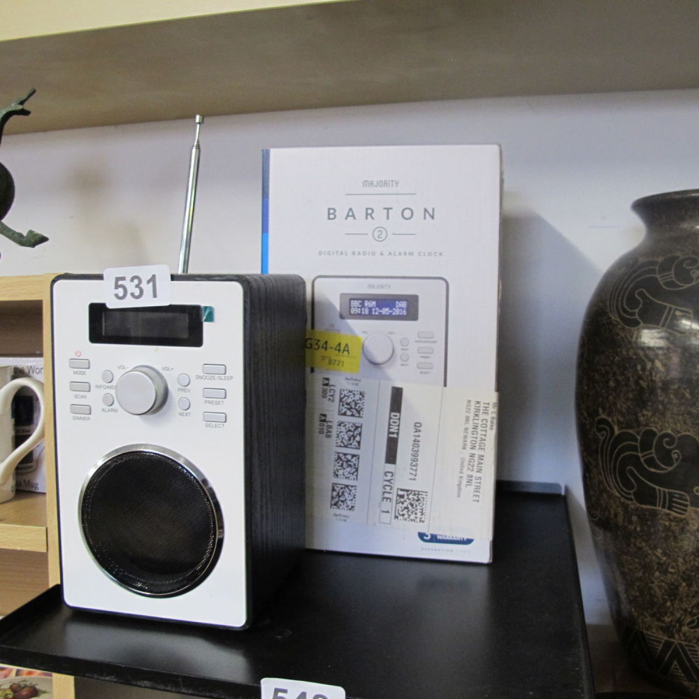 Lot 531: a barton quality didital DAB radio