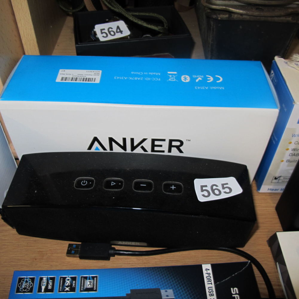 Lot 565: a anker bluetooth stereo speaker so you can...