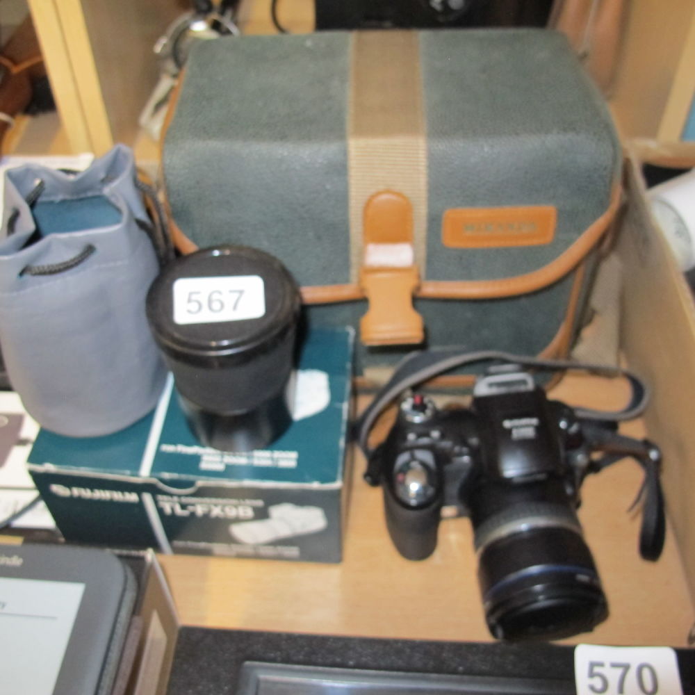 Lot 567: a fuji finepix 5000 SLR with two lenses...