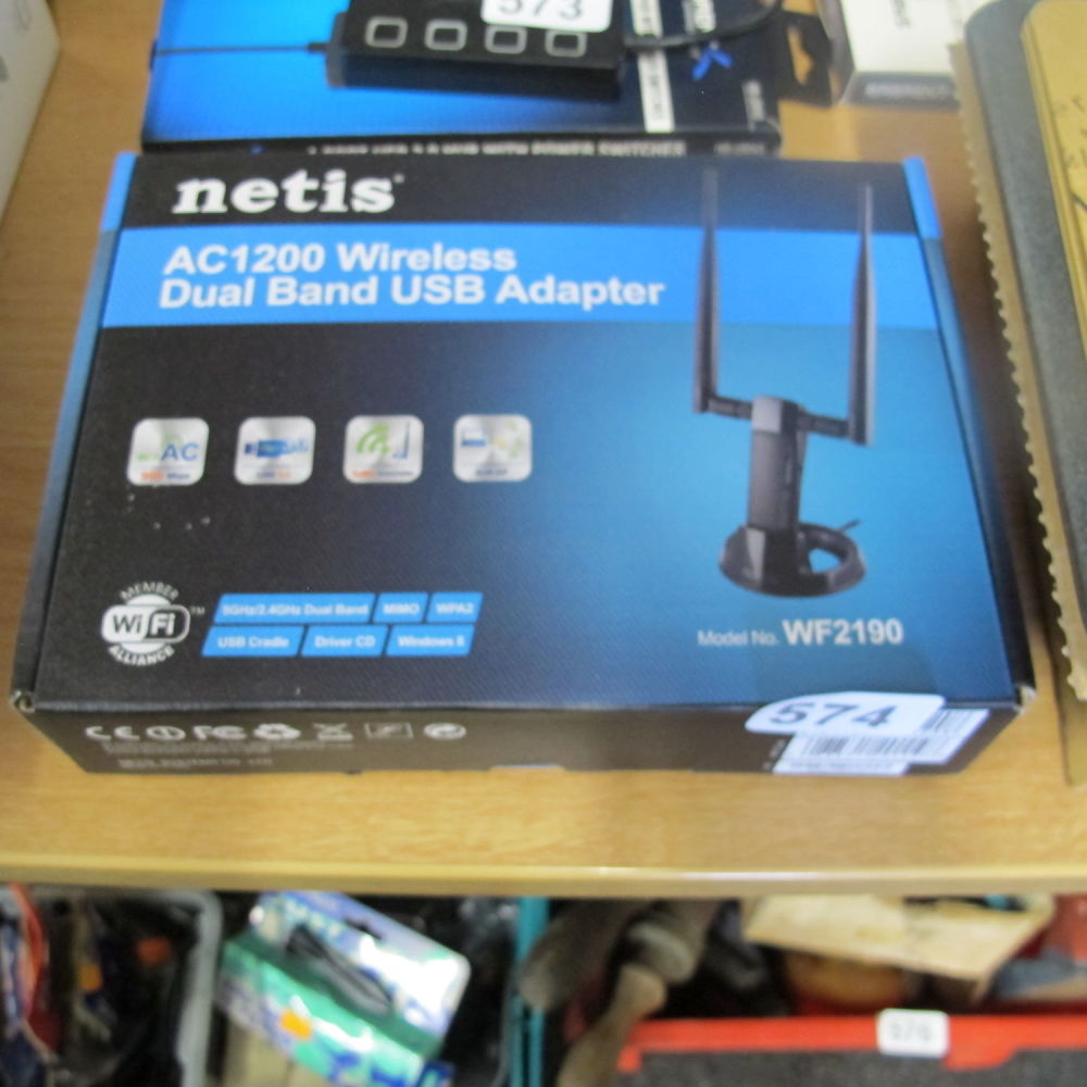 Lot 574: Netis AC1200 wireless dual band USB adapter