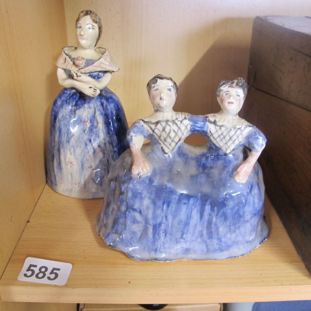 Lot 585: Two ceramic figures one features The Bidden sisters...