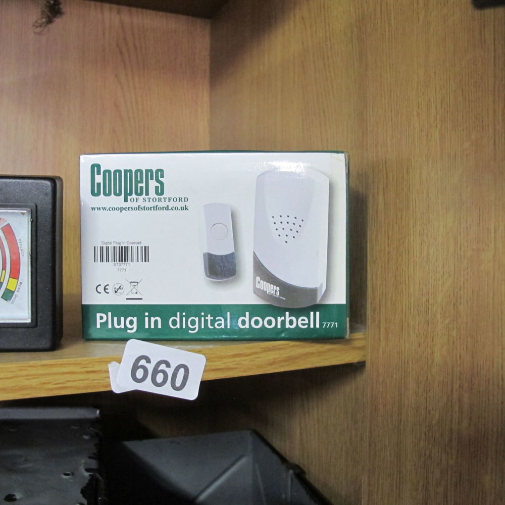 Lot 660: Coopers digital door bell