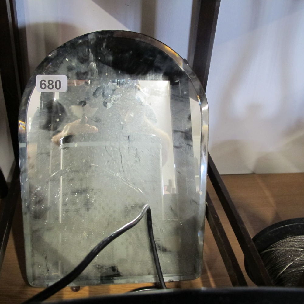 Lot 680: Antique mirror