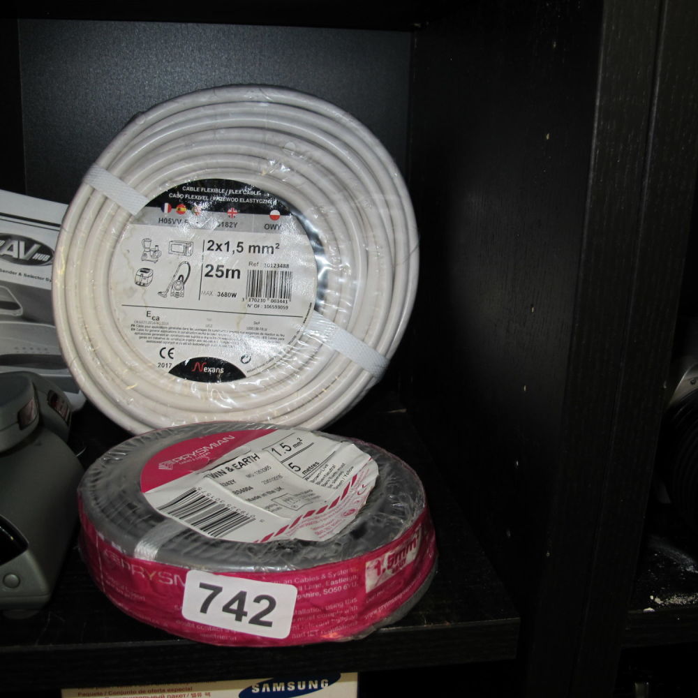 Lot 742: New sealed electrical cable