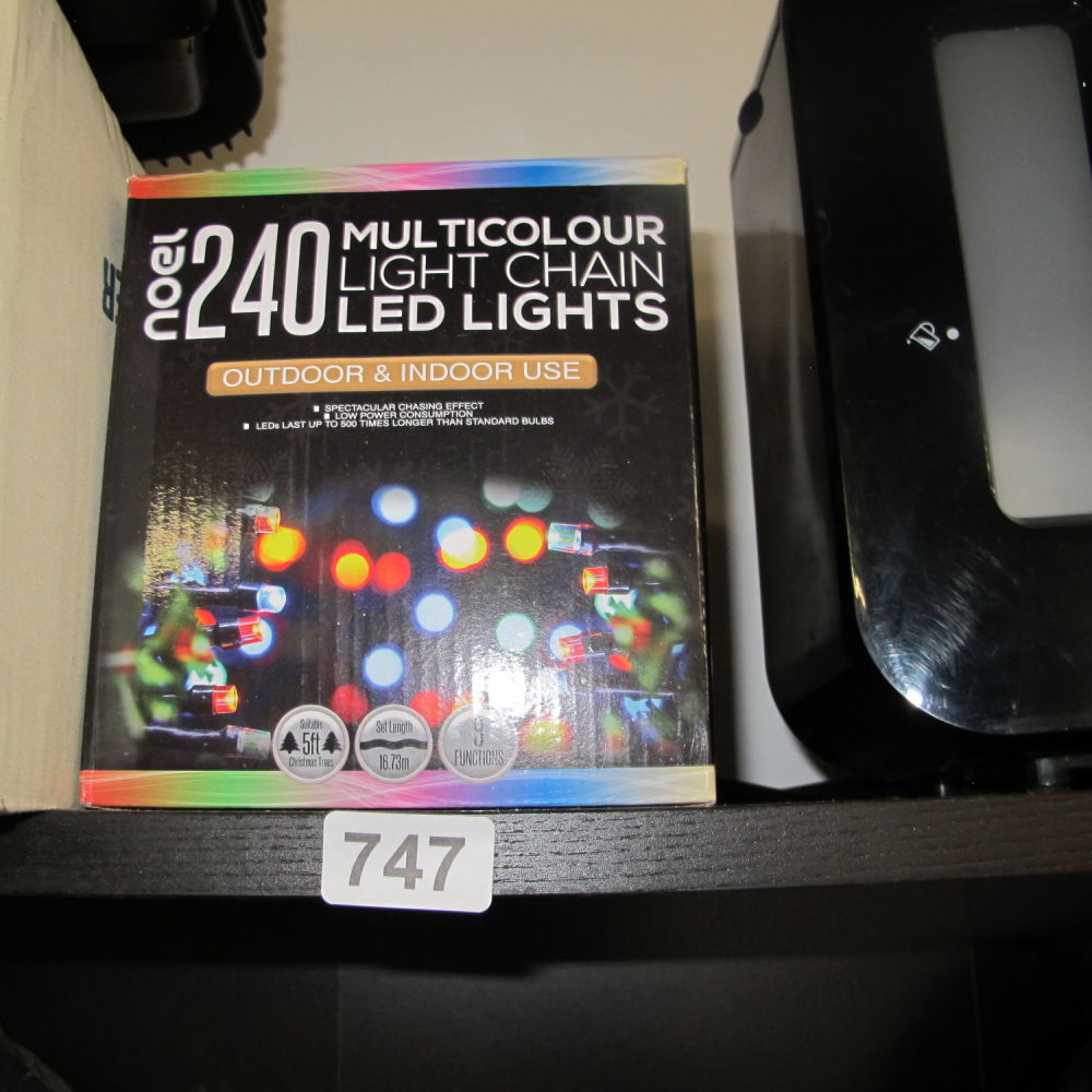 Lot 747: 240 Multicoloured LED lights