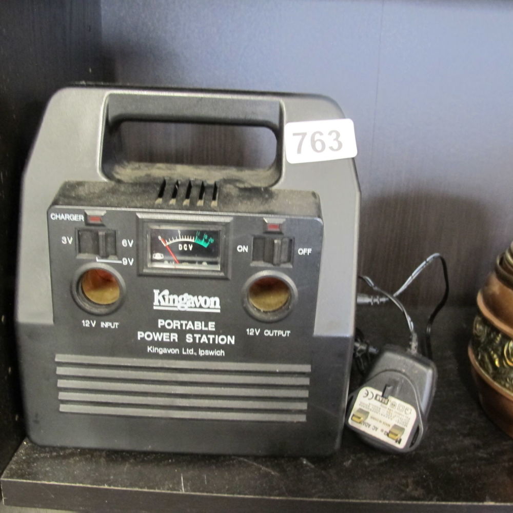 Lot 763: King Avon portable power station 12v input and...